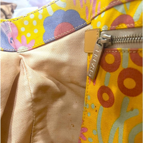Chanel Floral Pattern Canvas Tote - Picture 11 of 15